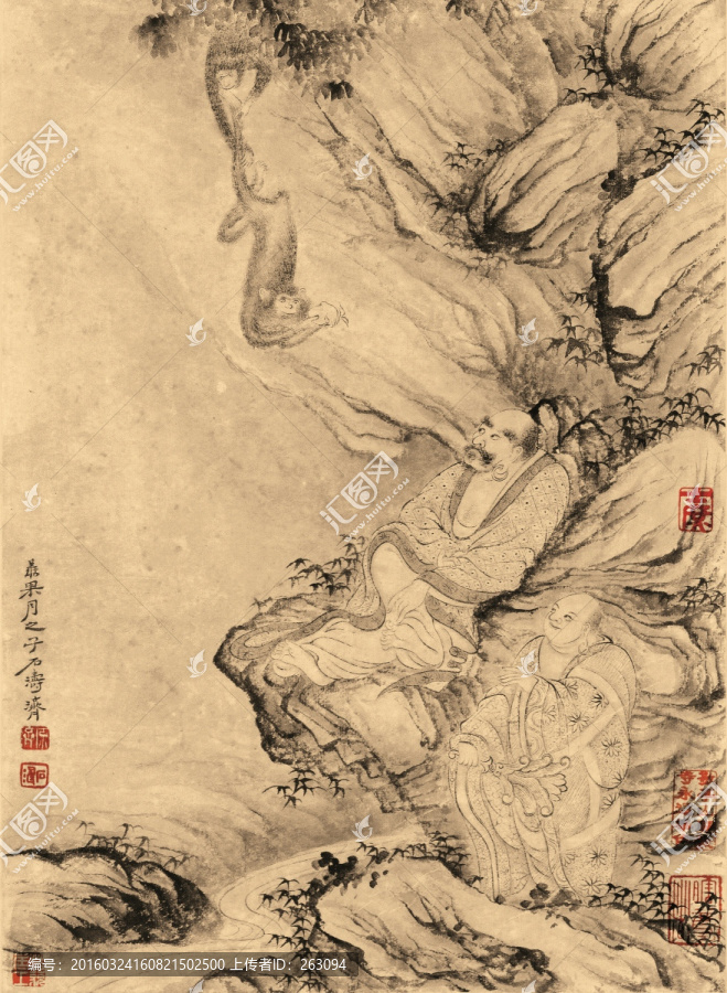 石濤,百開羅漢冊