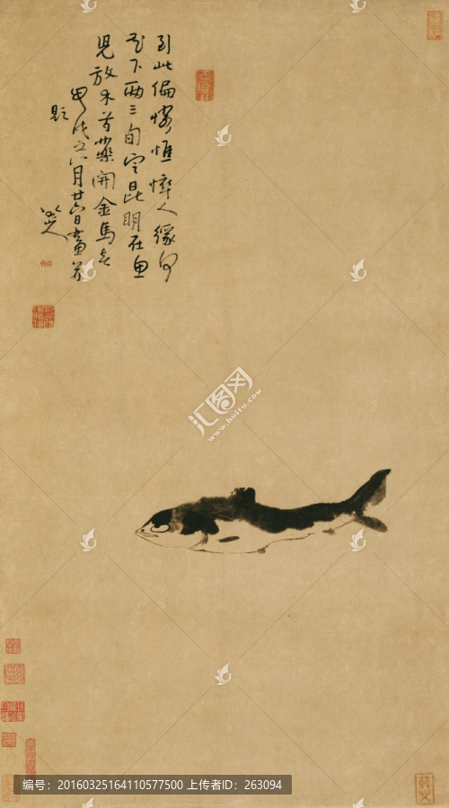 八大山人,魚,紙本