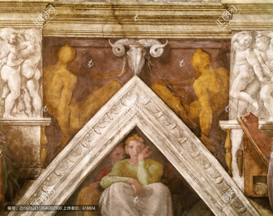 教堂人物壁画,米开朗基罗作品