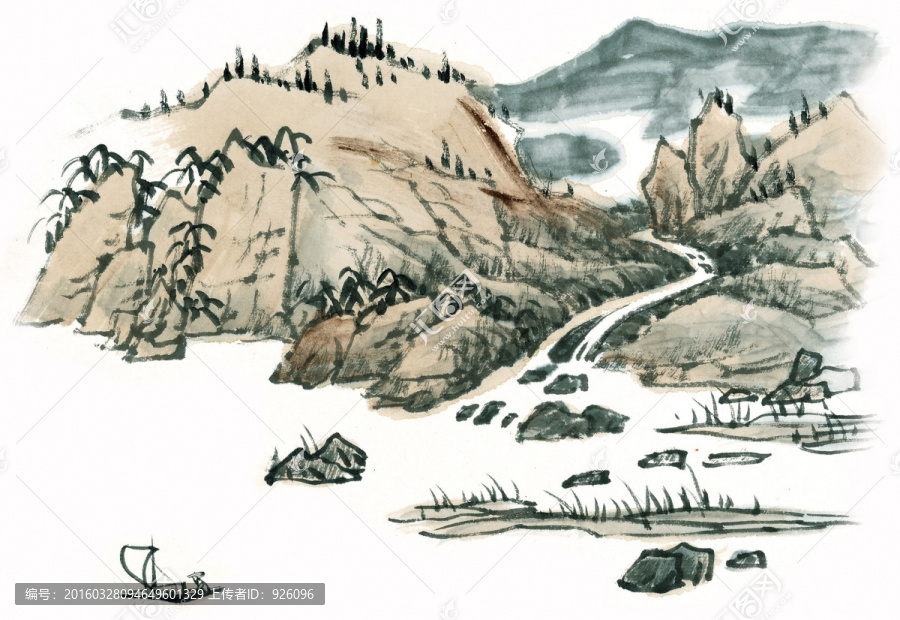 水墨畫,山水畫,國畫