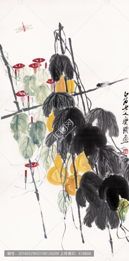 齊白石,葫蘆牽?；▓D,博物館原