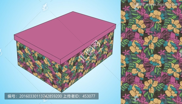 復古花紋工藝盒