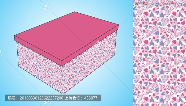 愛心花紙工藝盒