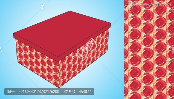 抽象花紙工藝盒