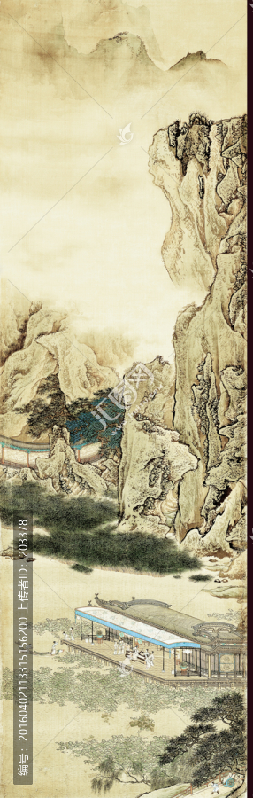 清,袁江,阿房宮,國畫古畫
