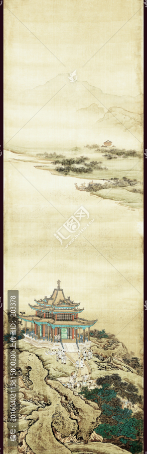 清,袁江,阿房宮,國(guó)畫古畫