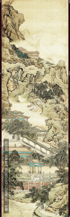 清,袁江,阿房宮