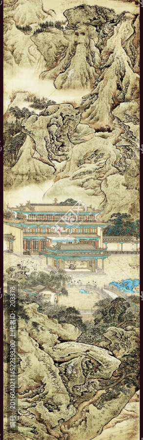 清,袁江,阿房宮