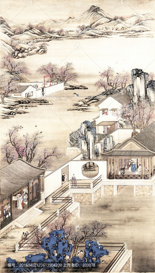 雍正十二月圓明園行樂圖