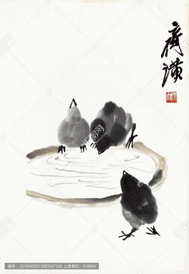 齊白石國畫,高清原畫掃描
