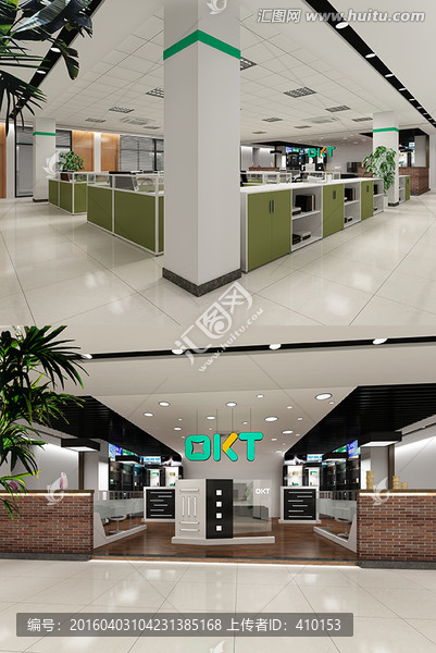 辦公室展廳效果圖大圖加3D模型