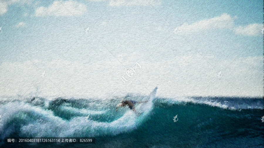 沖浪,高清大幅繪畫,繪畫背景圖