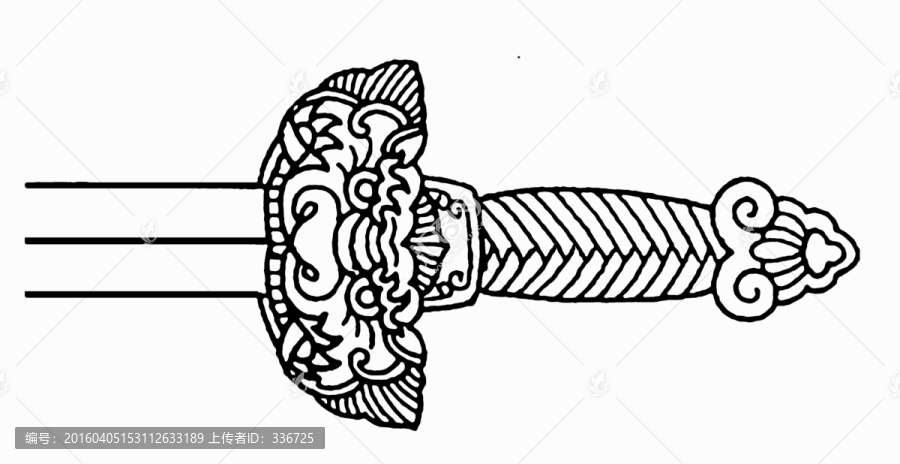 中國上古神獸,描線素材,睚眥