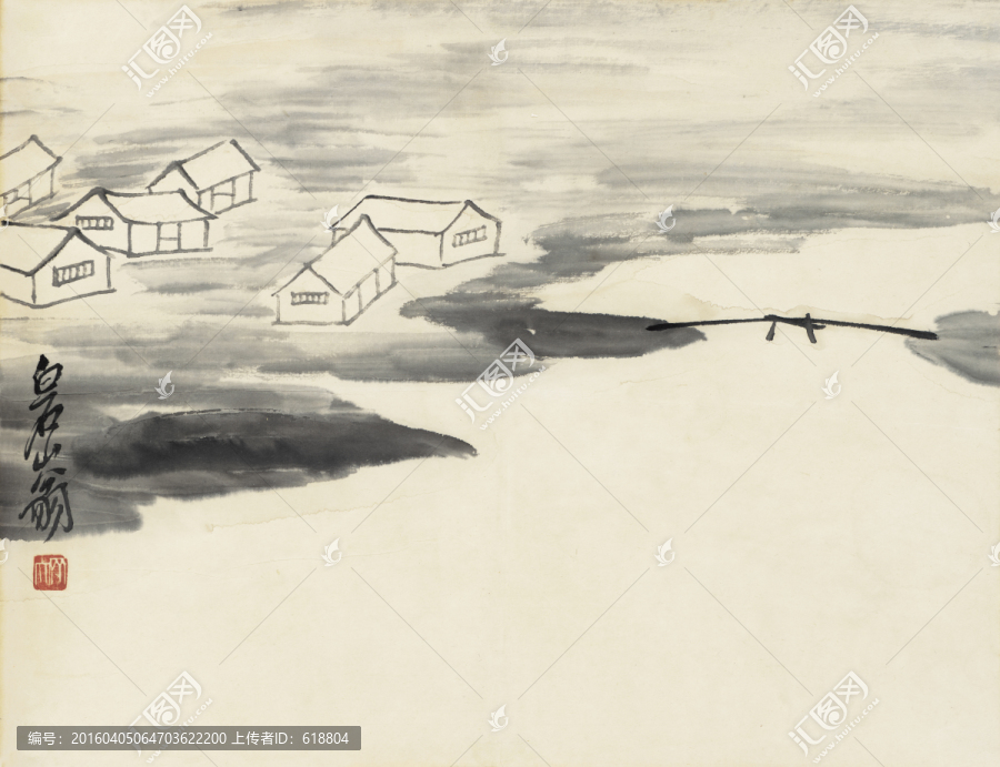 齊白石山水國(guó)畫(huà),畫(huà)廊品質(zhì)
