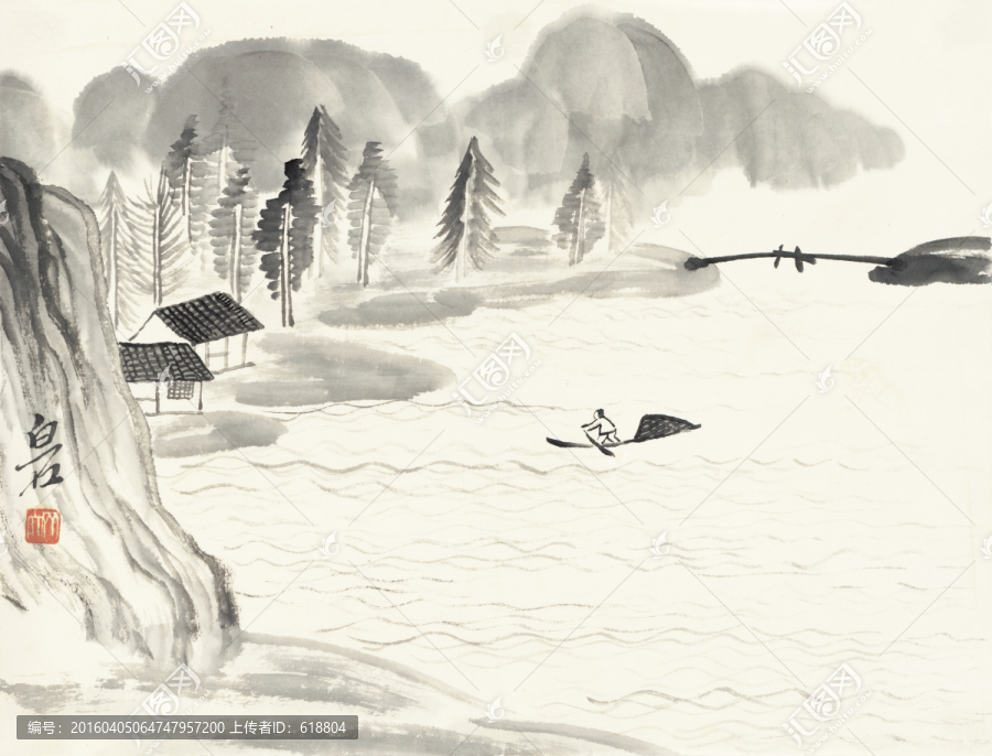 齊白石山水國(guó)畫,畫廊品質(zhì)