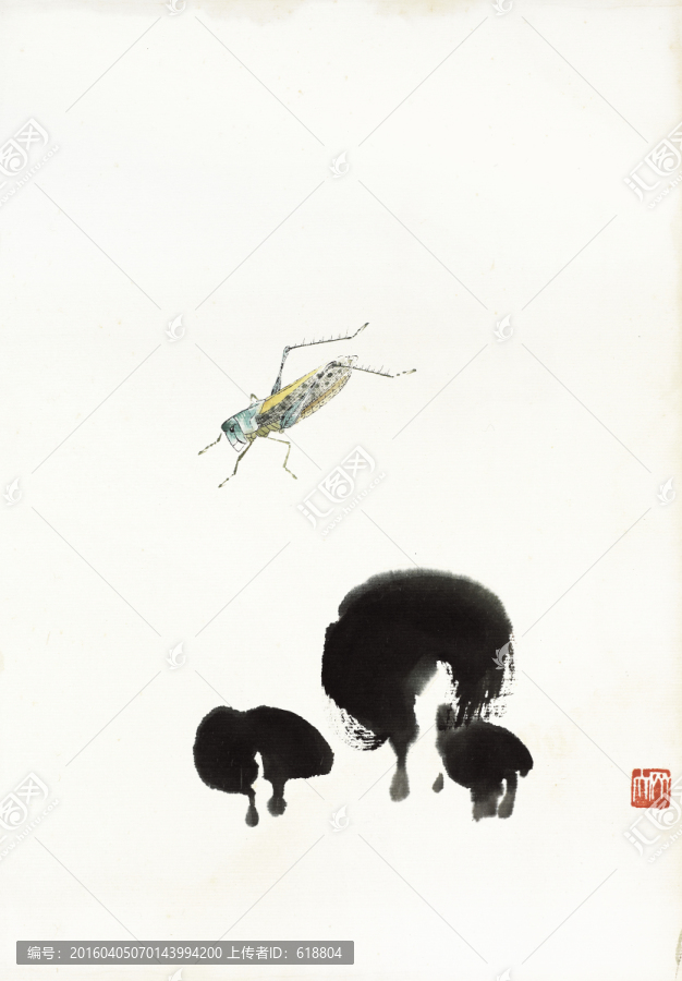 齊白石國畫,原件電分掃描高清圖