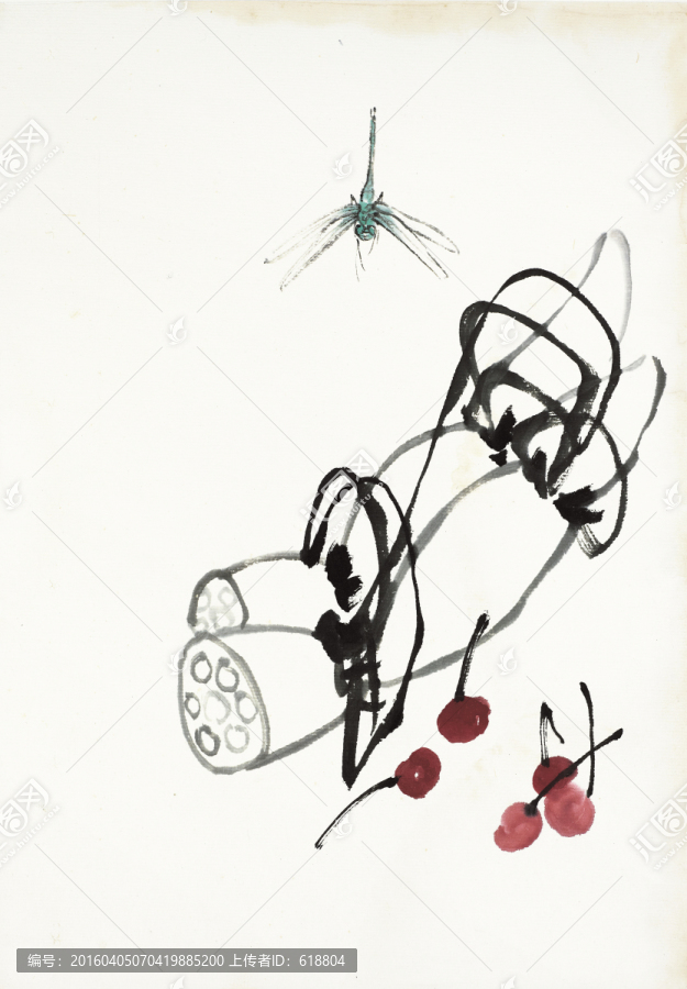 齊白石國畫,原件電分掃描高清圖