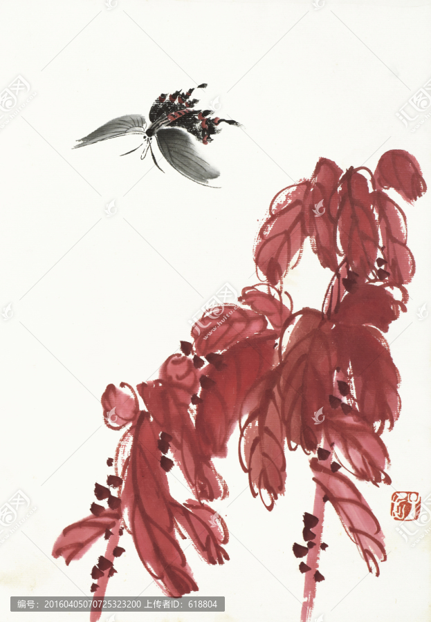 齊白石國畫,原件電分掃描高清圖