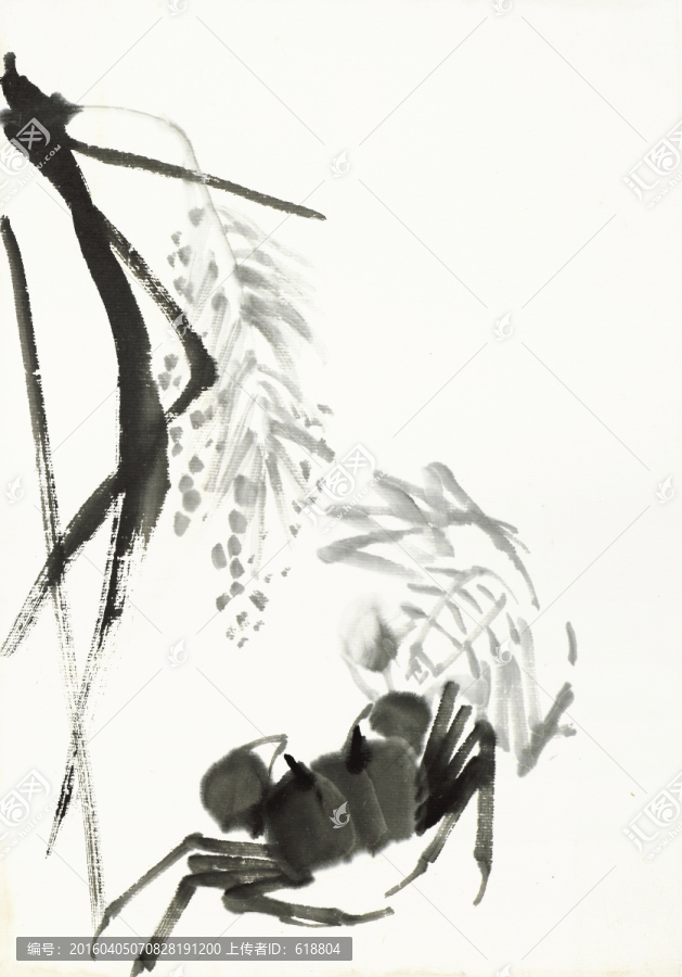 齊白石國畫,原件電分掃描高清圖