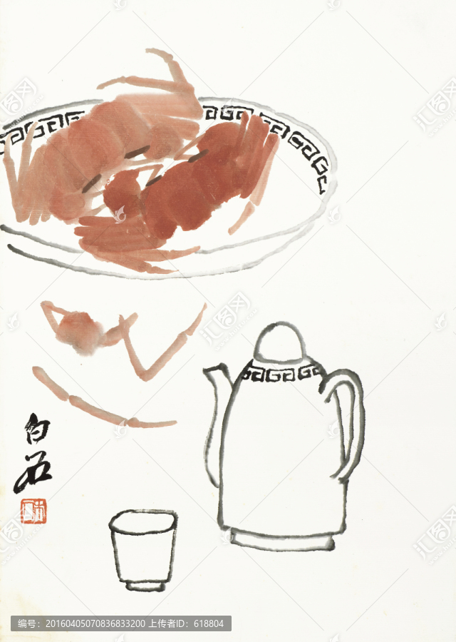 齊白石國(guó)畫(huà),原件電分掃描高清圖