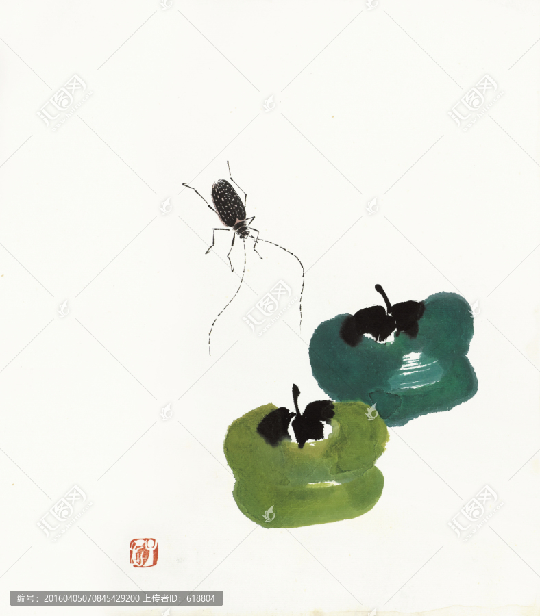 齊白石國畫,原件電分掃描高清圖