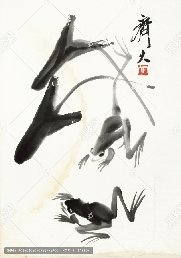 齊白石國畫,原件電分掃描高清圖