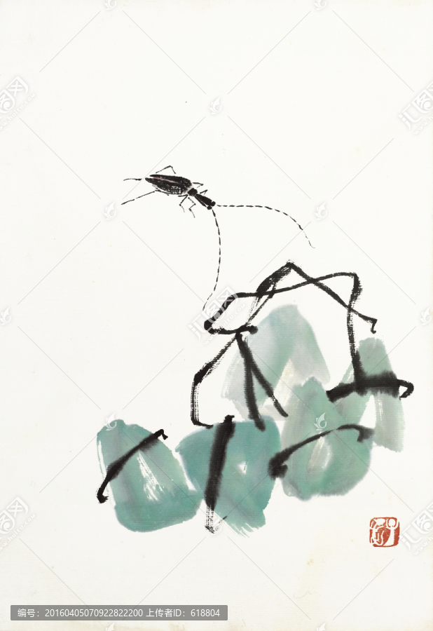 齊白石國畫,原件電分掃描高清圖