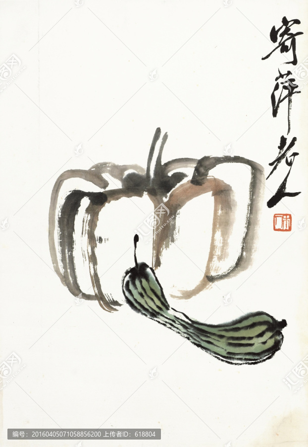 齊白石國畫,原件電分掃描高清圖