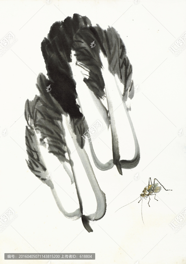 齊白石國畫,原件電分掃描高清圖
