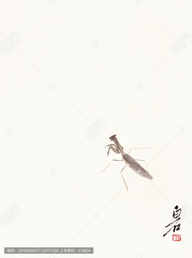 齊白石水墨畫,高清原畫掃描