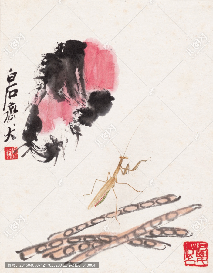 齊白石水墨畫(huà),高清原畫(huà)掃描