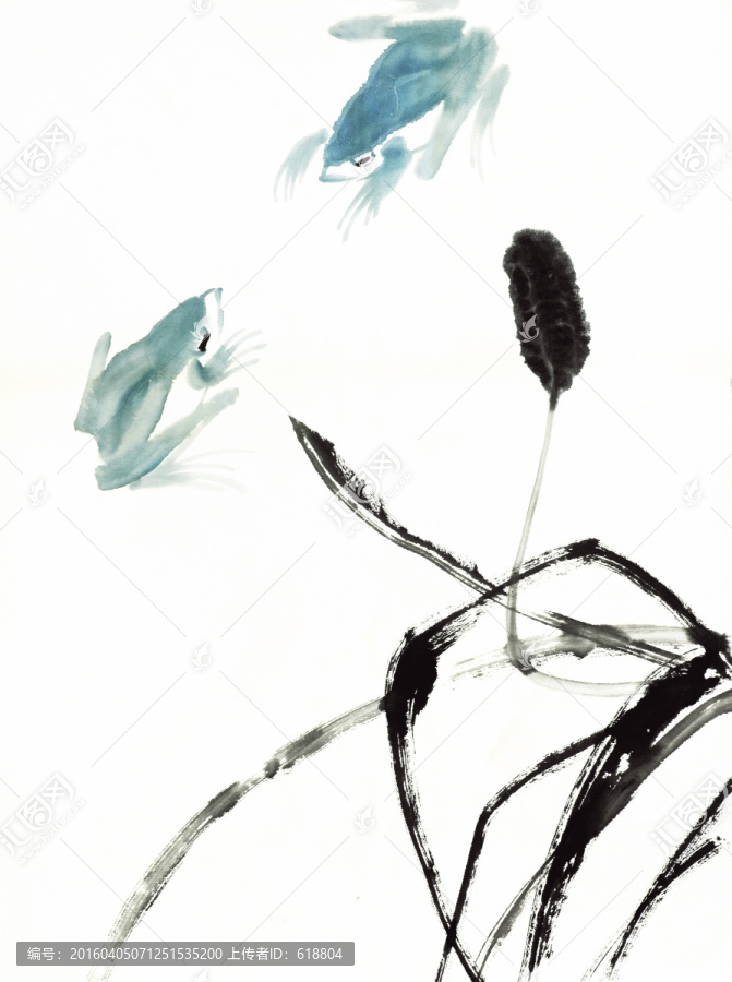 齊白石水墨畫,高清原畫掃描
