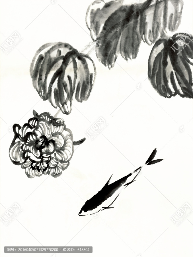 齊白石國畫,高清原畫掃描