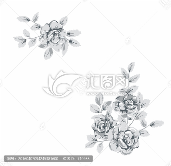 矢量玫瑰花