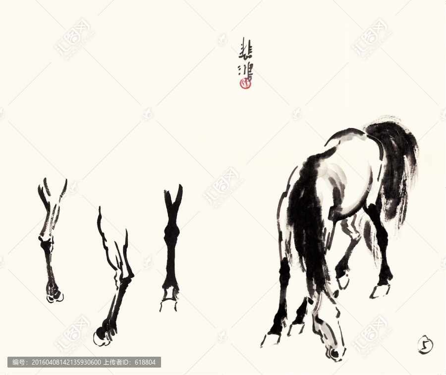 徐悲鴻水墨國畫,高清品質(zhì)