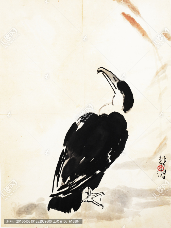 徐悲鴻國(guó)畫(huà),博物館原畫(huà)掃描作品