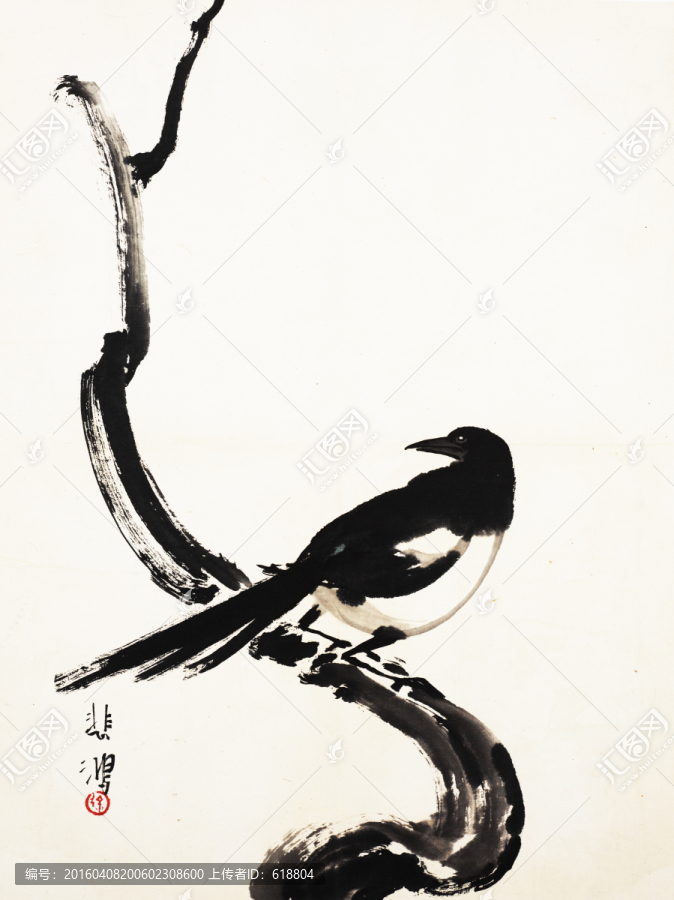 徐悲鴻國(guó)畫,博物館原畫掃描作品
