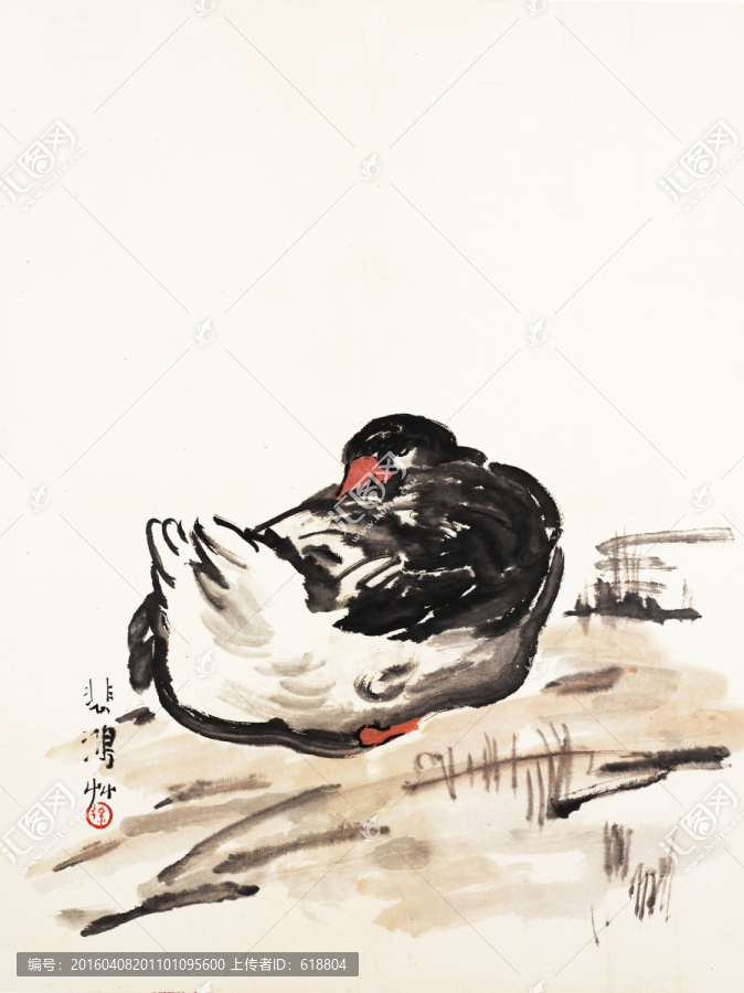徐悲鴻國畫,博物館原畫掃描作品