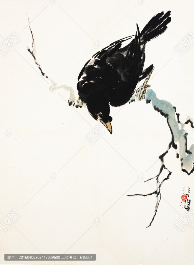 徐悲鴻國畫,博物館原畫掃描作品
