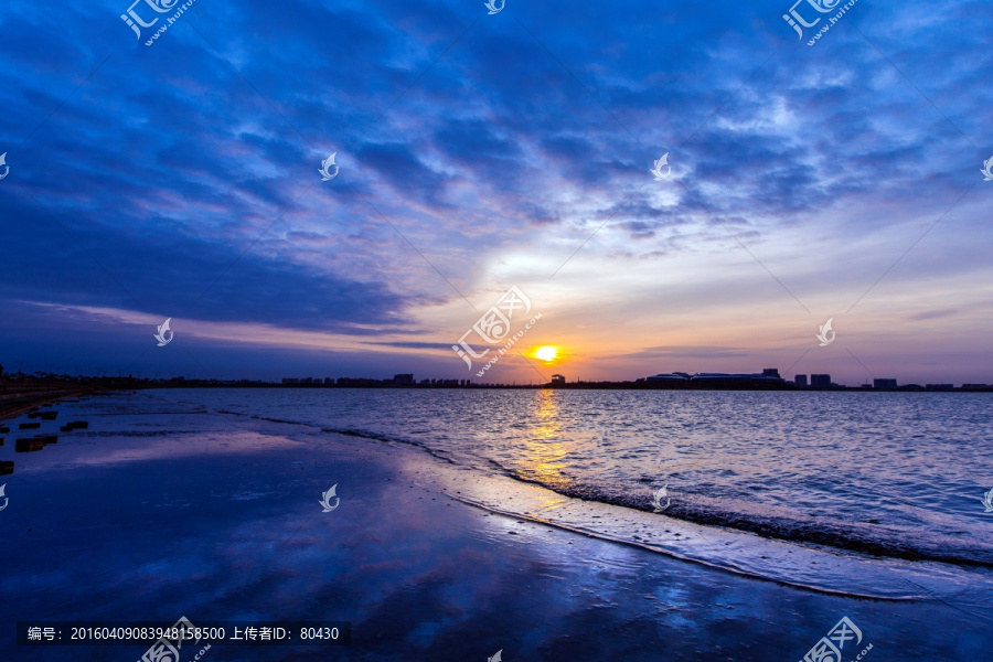 滴水湖傍晚风光