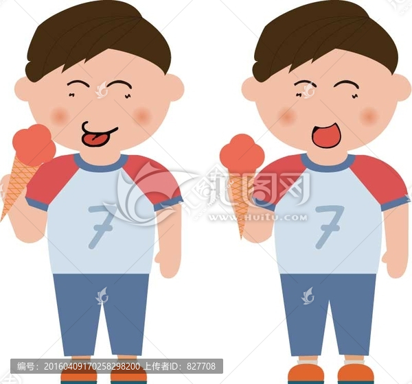 吃,男孩,人物