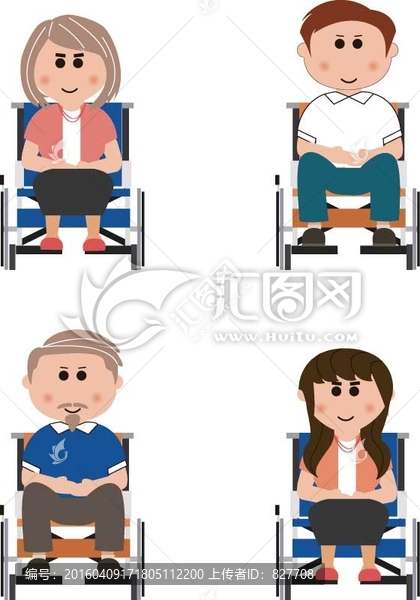輪椅,病人,老人