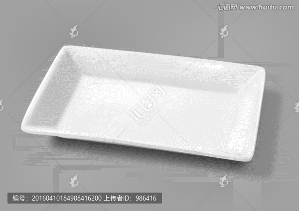 空白長方形盤子