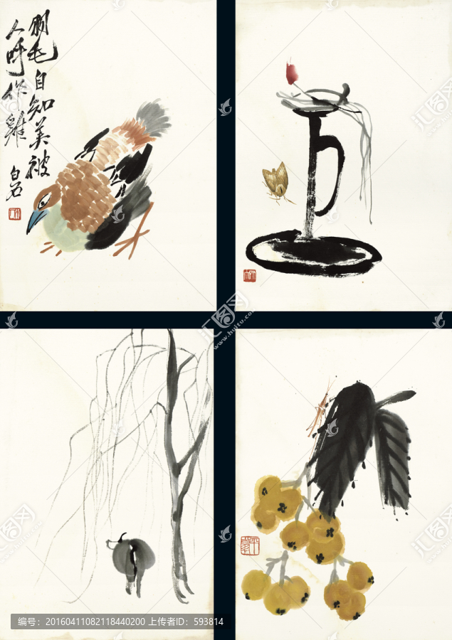 齊白石國畫,（未分層）