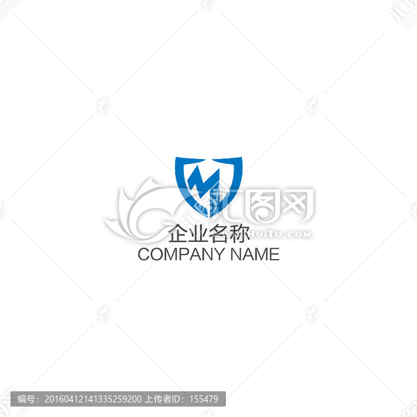 字母M盾牌企業(yè)通用logo設(shè)計(jì)