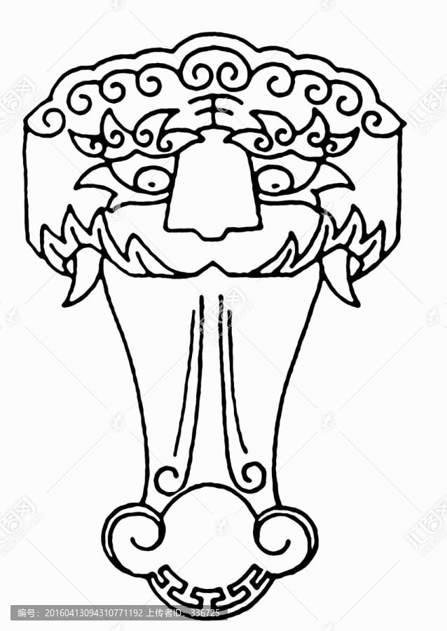 中國上古神獸,描線素材,狻猊
