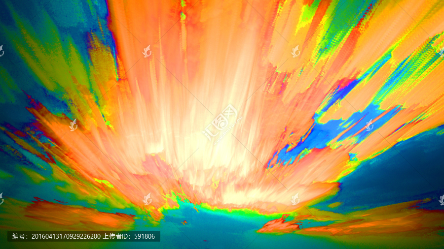 流動的霞光