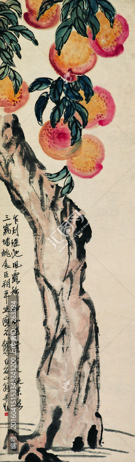 齊白石,國畫桃子