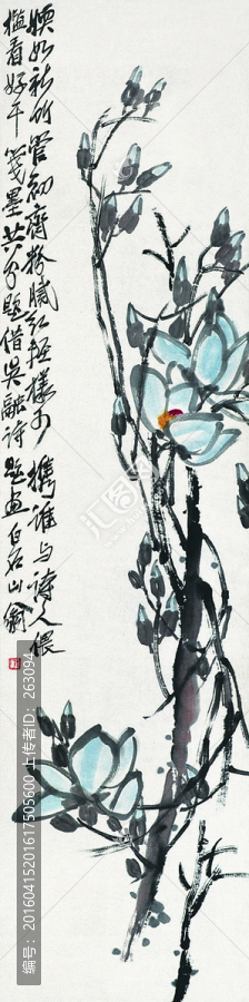 齊白石,花卉國畫