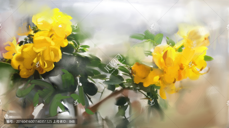 花卉油畫（未分層）